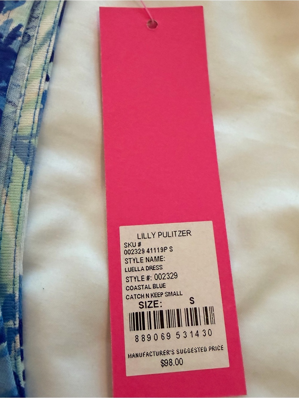 Lilly Pulitzer Blue Floral Sleeveless Midi Dress - Picture 9 of 11